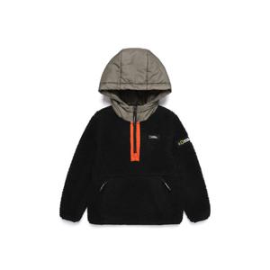 [내셔널지오그래픽 키즈] N204KHD930 배색 플리스 후드CARBON BLACK