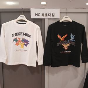 [오후]와우~~리자몽 팬텀 피카츄~포켓몬 라인아트 티셔츠 OHLA24S1C