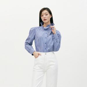 플라스틱아일랜드  (PR2WB367) [C]러플 자수 블라우스