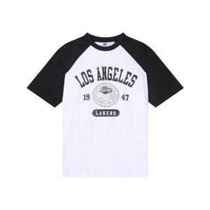 [NBA] LAL 라글란 컬러블럭 반팔티셔츠 (화이트) N252TS125P