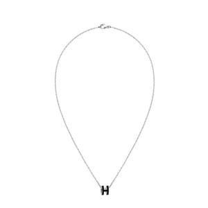 여성 에르메스 미니 팝아슈 펜던트 팔라듐 하드웨어 & 누아 H147992FP03
