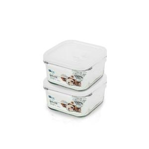 글라스락 화이트에디션 정사각 490ml 2조 세트