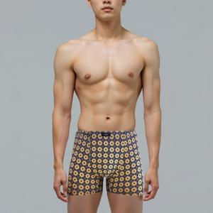 [바바라(언더웨어)]직수입 메이 기화학적 패턴 남성 실크 드로즈 GMT2192DE