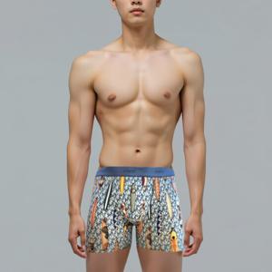 [바바라(언더웨어)]직수입 메이 기화학적 패턴 남성 롱 면 드로즈 GMT2213DE