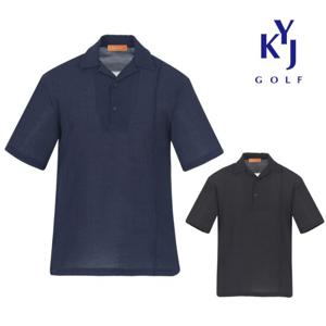 여름 반팔 지지미 쿨 오픈셔츠 스판 남성 골프 티셔츠 DPMMTS86