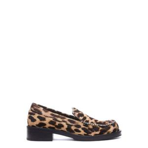 Stuart Weitzman 레오파드 프린트 라운드 토 로퍼 SG683GRAYSON LPXQ1R TP942838317
