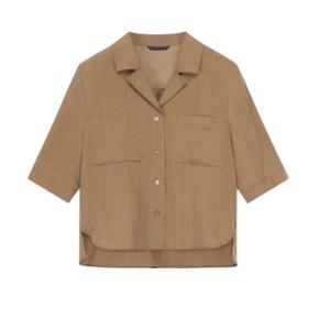 [시슬리]포커스 포켓 자수 반팔 블라우스 SAWS43531