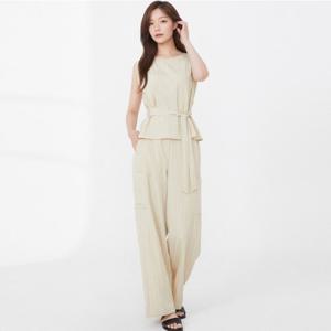 플라스틱아일랜드  (PR2WP662) 뒷밴딩 카고조거 팬츠