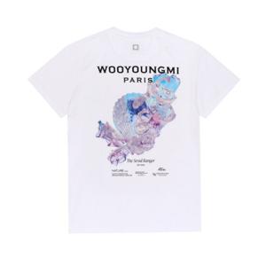 우영미 W251TS05 701W 3D 코랄 백 로고 남성 반팔티