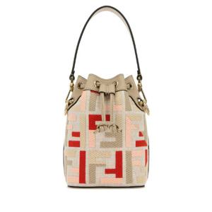 FENDI Embroidered canvas Mon Tresor bucket bag 8BS093AV10 F048K