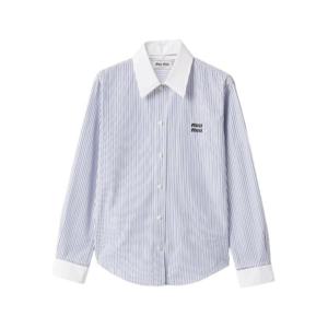 미우미우 셔츠 MK1972 174TF0W3B White