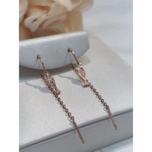 로이드 물고기 드롭 18K 골드  침귀걸이 LPFS1003G