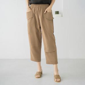 엄마옷 마담4060 내추럴 세인트린넨포켓팬츠 허리밴딩 배기핏-ZPN2507018-