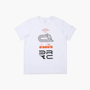 디아도라반팔티 KQJ D5123RRS10WHT DRC 그래픽 러닝 반팔 티셔츠 WHITE