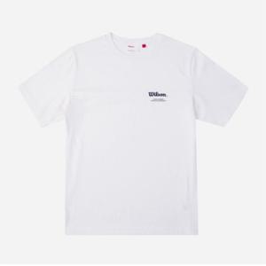 윌슨반팔티 JQS W243001LTS76-WHT 남성 에센셜 스몰 로고 반팔티셔츠