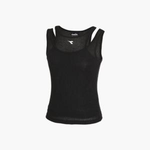 디아도라나시티 KQJ D4222TSL41BLK 코모도 골지 슬리브리스 우먼 BLACK