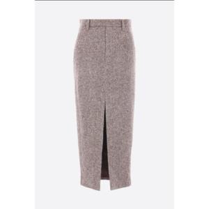 BRUNELLO CUCINELLI sartorial pencil skirt in wool and silk blend MG531G3918C6321