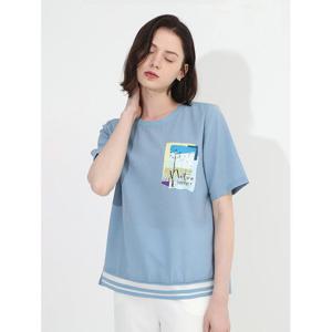 [레노마레이디](본사직영) 디테일 포인트 티셔츠형 블라우스-SC21BL170