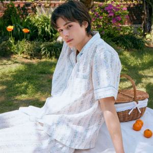 바풀 LL5033-11 남성잠옷 순면 여름 파자마 투피스 잠옷 상하
