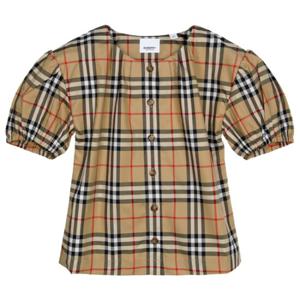 버버리 KIDS 24SS 베이지 체크 블라우스 8072346 ARCHIVE BEIGE