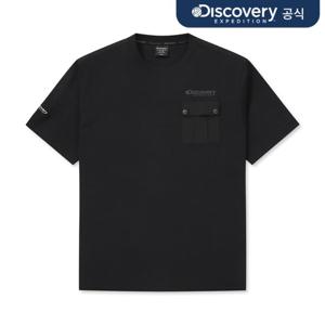 [디스커버리] 폴튼 우븐 하이브리드 가슴포켓 티셔츠 (BLACK) DXRS87043-BKS