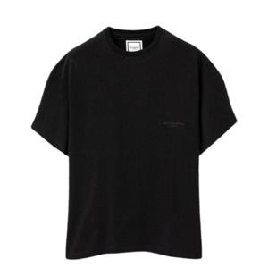 우영미 레더패치 반팔 티셔츠 W241TS02716B STK
