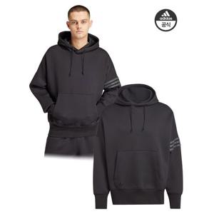 [아디다스] S(90)~L(100)남녀공용 NEW C HOODIE 뉴클래식 올블랙 후드티-IP3286