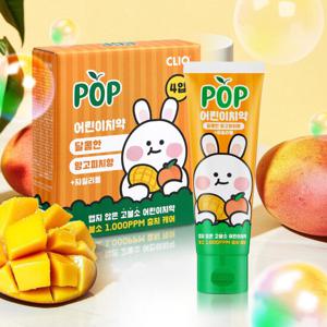 크리오 팝 고불소 주니어 치약 망고피치향 90g, 4개입