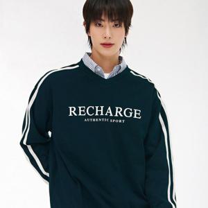 [체이스컬트]남성 테이프 배색 브이넥 맨투맨 티셔츠/EARK5133B0