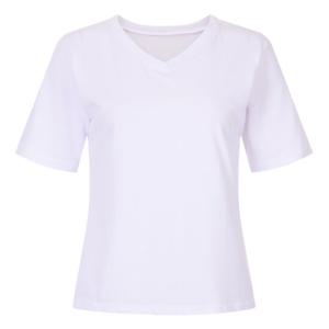 샵앤) 국산 여성 겹브이넥 무지 기본 반팔 티셔츠 DAI-WSH-20555-화이트