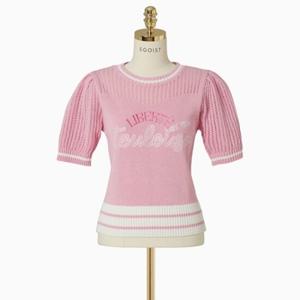 [에고이스트] [BLUE LABEL] 레터링 볼륨 네트 반팔 풀오버 ER2OKH04