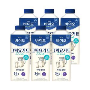 [매일] 바이오 그릭 드링크 무가당플레인 710ml 6개