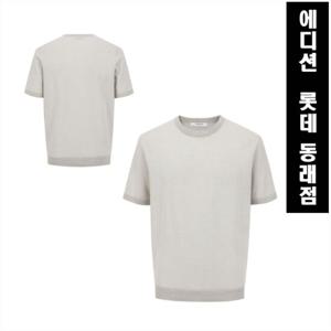 [에디션앤드지][남성티셔츠]배색투톤 라운드 반팔 티셔츠(베이지) NEF2ER1924BE