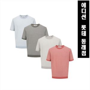 [에디션앤드지][남성티셔츠]배색투톤 라운드 반팔 티셔츠(4-3종선택) NEF2ER192443