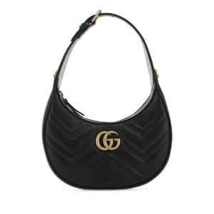 GUCCI 블랙 가죽 미니 GG 마몬트 핸드백 699514DTDHT 1000