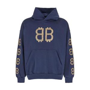 Balenciaga BB 크립토 로고 프린트 후드티 767877TOVU7 4108 TP934532063