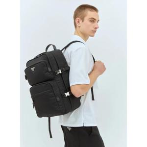 25 SS 프라다 남성 Re Nylon   사피아노 가죽 백팩 pra0159013blk