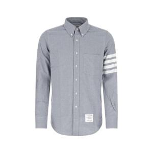 THOM BROWNE Light-blue cotton shirt MWL272A05245 480