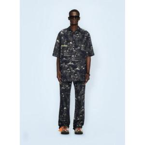 25 SS 오프화이트 남성 Jacquard Fresco Bowling Shirt ofw0160113blu