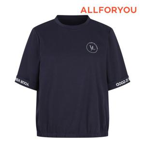 [올포유] 여성 레터링 포인트 라운드 반팔 티셔츠 ALTRN5336-915