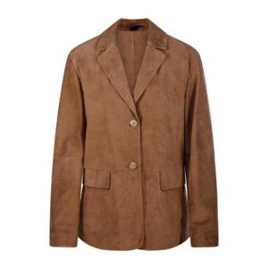 S Max Mara 싱글 브레스티드 긴팔 재킷 2519441011600 001CAMMELLO TP934964575