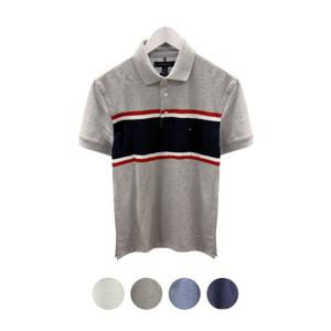 타미힐피거 남성 슬림핏 컬러 블록 피케 셔츠 XM03879
