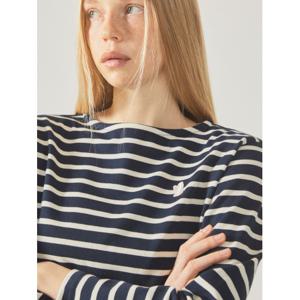 [후아유] 여성 Stripe Boat neck T-shirt WHLSF2321F