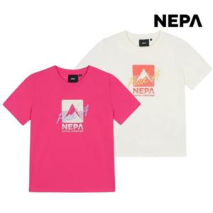 네파 여성 반팔티셔츠 세미 크롭티 그래픽 여름 등산티 7K45374