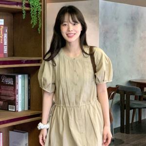 [올리브데올리브]코튼 미니 플레어 핀턱 원피스 (OW5MO5500)