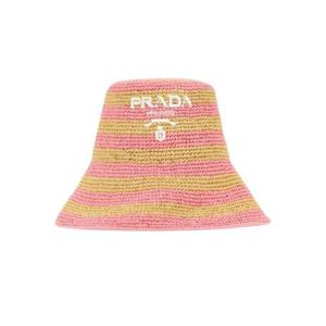 프라다 크로쉐 버킷햇 핑크 1HC264-2D1N-F0NJX