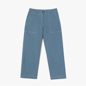 [시즌오프 30% 인하] 라코스테 공식 여성 린넨혼방 크롭 팬츠 HF920E-55G L99