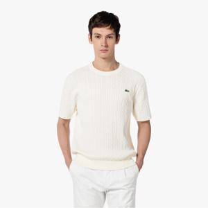 [시즌오프 30% 인하] 라코스테 공식 남성 반팔 케이블 크루넥 스웨터 AH207E-55G XFJ