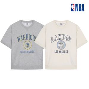 NBA 남녀공용 빅 아트웍 오버핏 반팔 맨투맨 티셔츠 N252TS030P
