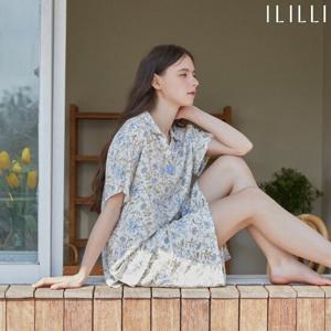 아이릴리 플로럴 카라 인견 파자마 셋업 1세트 단품